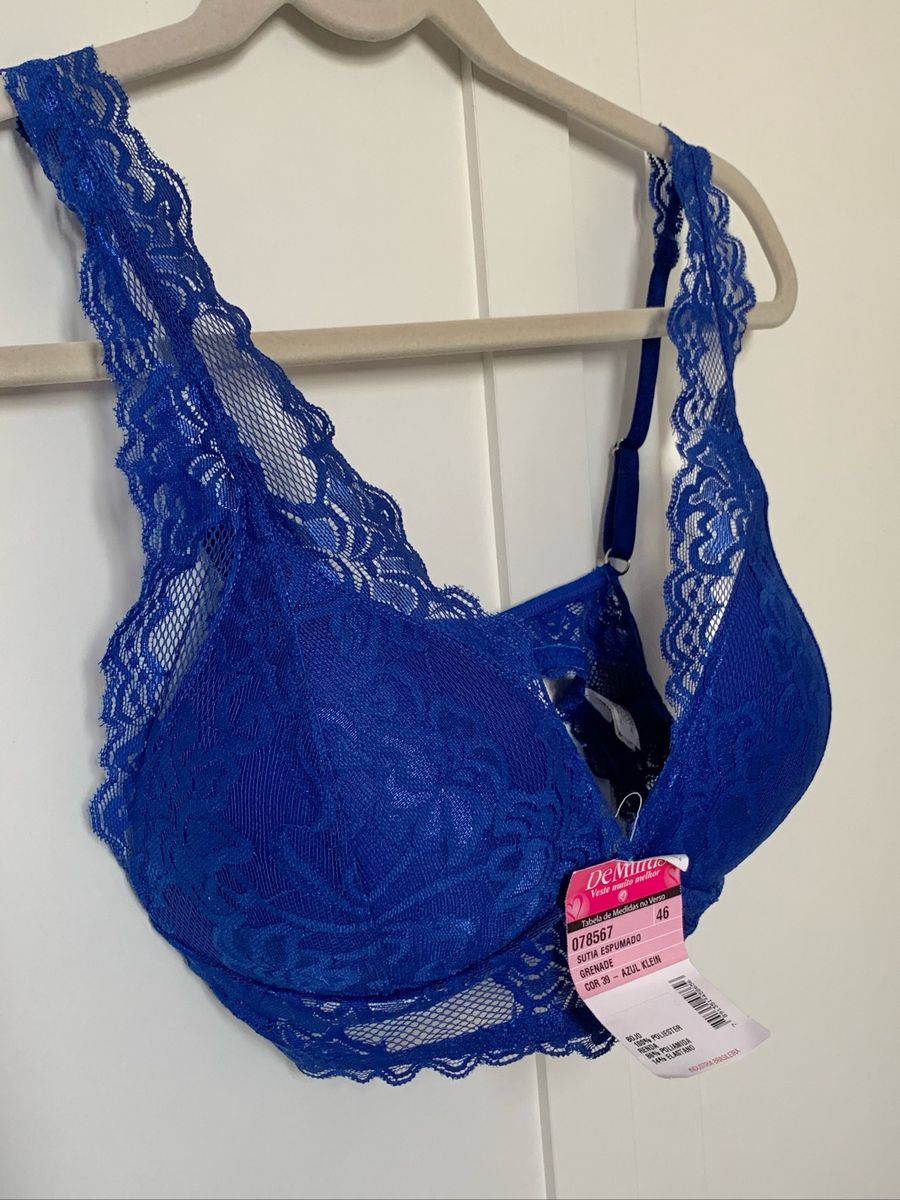 Sutiã de Millus Azul Lingerie Feminina Demillus Nunca Usado 63825248