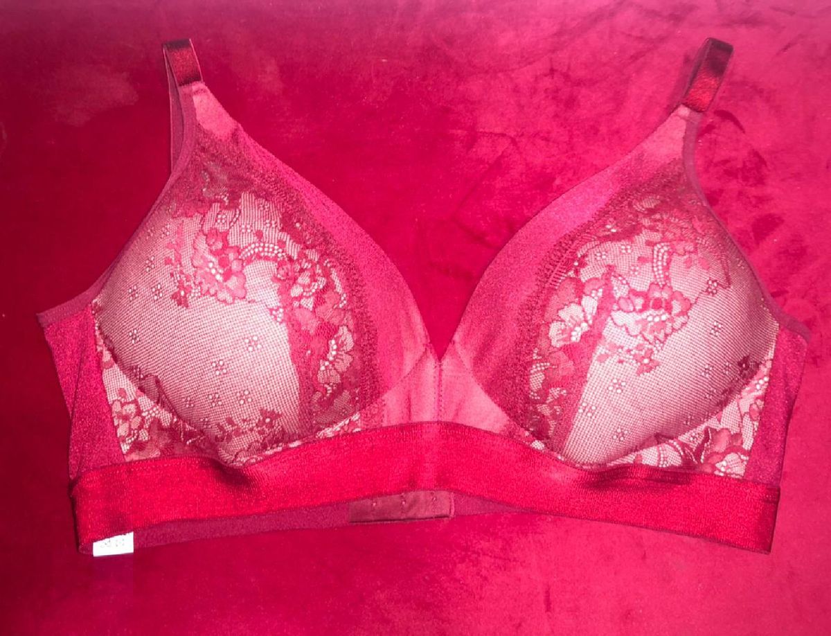 Suti Demillus Vermelho Rendado Lingerie Feminina Demillus Nunca