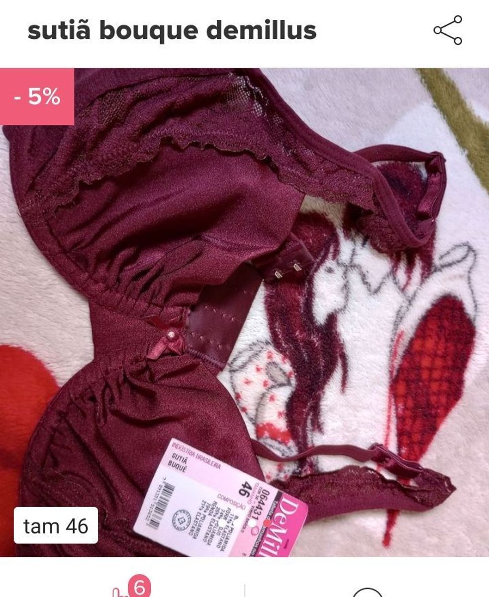 Sutia Demillus Lingerie Feminina Demillus Nunca Usado Enjoei