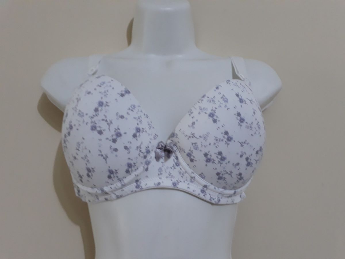 Suti Marisa Branco Florido Lingerie Feminina Marisa Nunca Usado