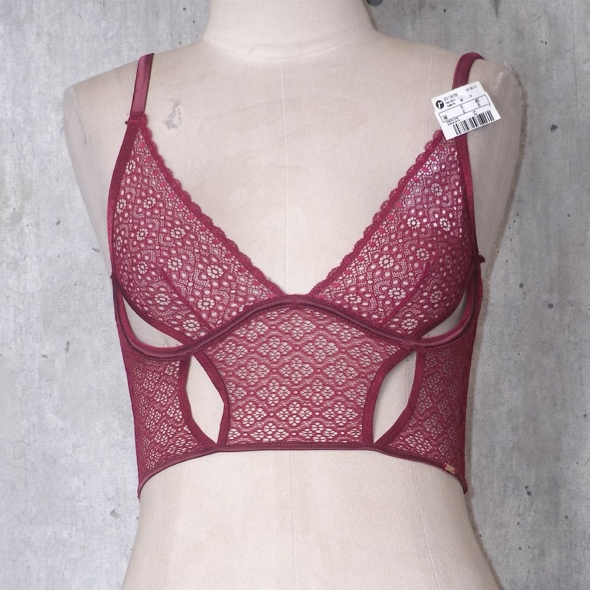 Suti Marsala Renda Renner Lingerie Feminina Renner Nunca Usado