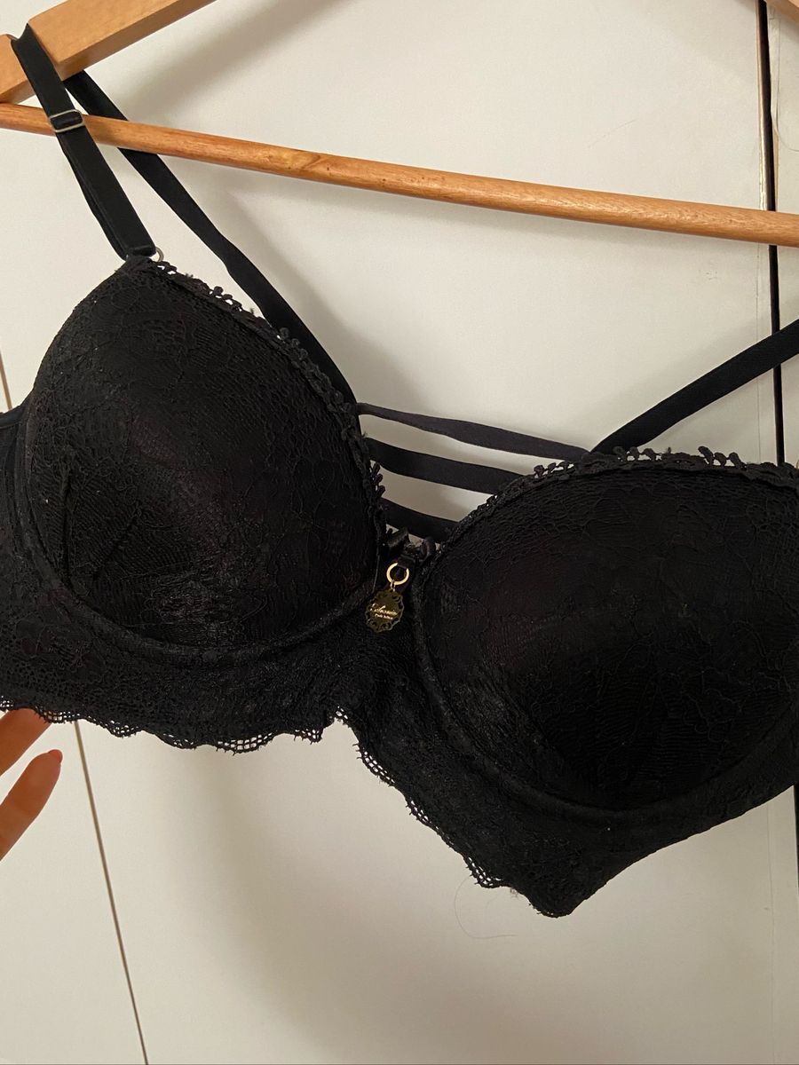 Suti Preto Detalhe Nas Costas Lingerie Feminina Nunca Usado