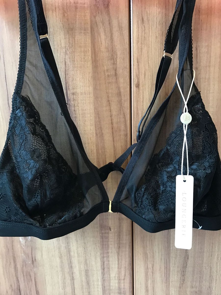 Sutiã Preto Loungerie Novo Lingerie Feminina Loungerie Nunca Usado