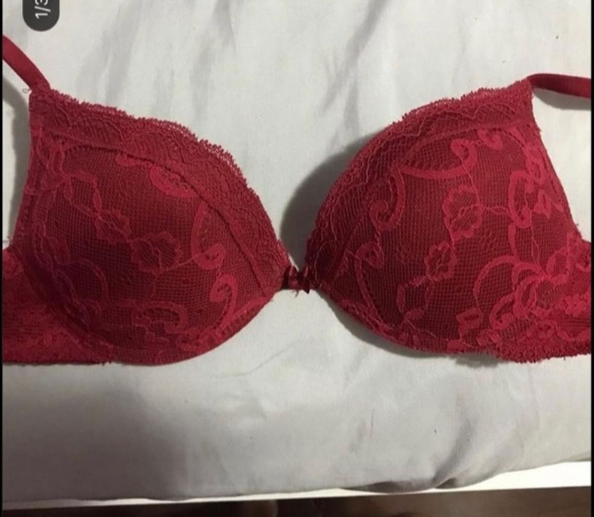 Suti Push Up Renda Vermelha Intimissimi Lingerie Feminina