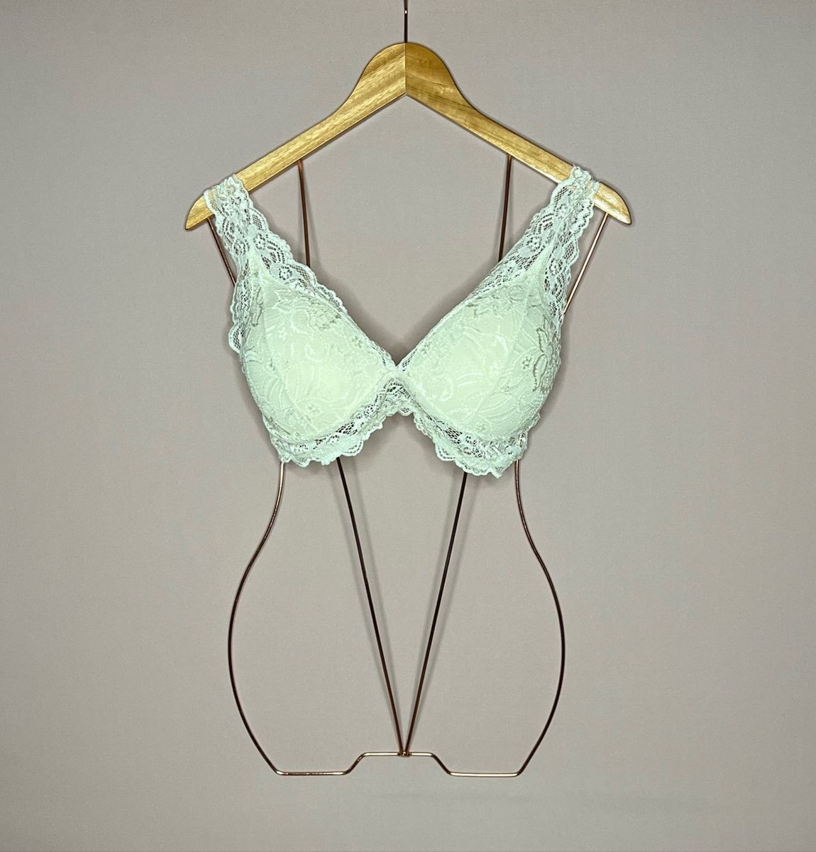 Sutiã Renda Bojo Off White 48 Lingerie Feminina Lov Nunca Usado