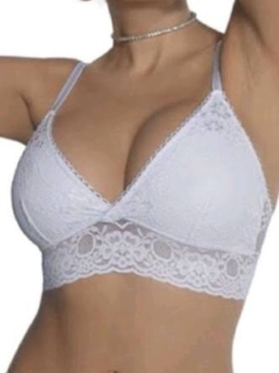 Sutiã Rendado Branco Copacabana Demillus Tam 50 Lingerie Feminina