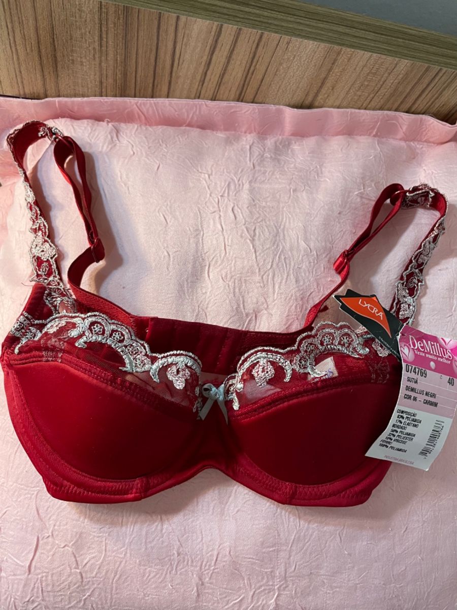 Suti Vermelho Demillus Lingerie Feminina Demillus Nunca Usado