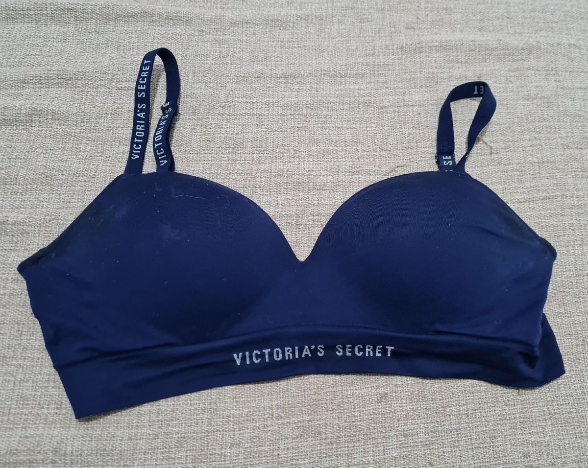 Sutiã Victoria s Secret Azul Marinho Lingerie Feminina Victorias