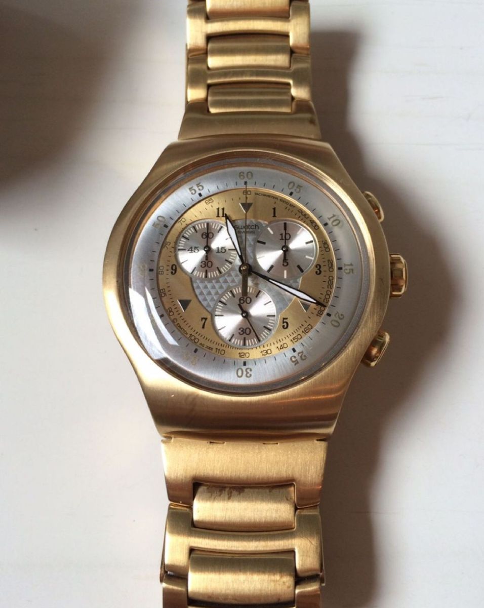 Swatch The Irony Dourado Rel Gio Feminino Swatch Usado Enjoei