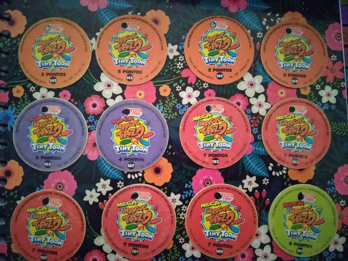 Tazos Tiny Toon Linha Magic Tazo Elma Chips Lote C 12 Produto