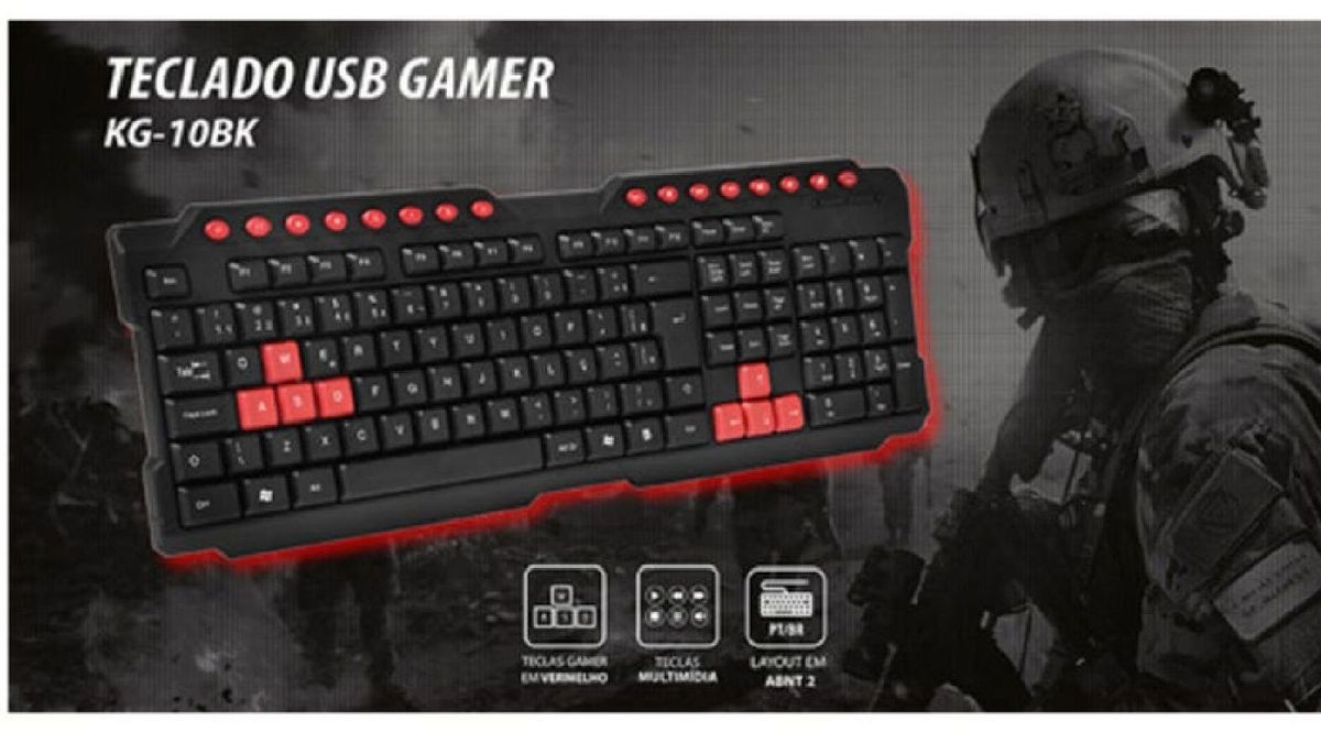 Teclado Gamer Usb Kg Bk C Tech Preto Cacareco C Tech Nunca Usado