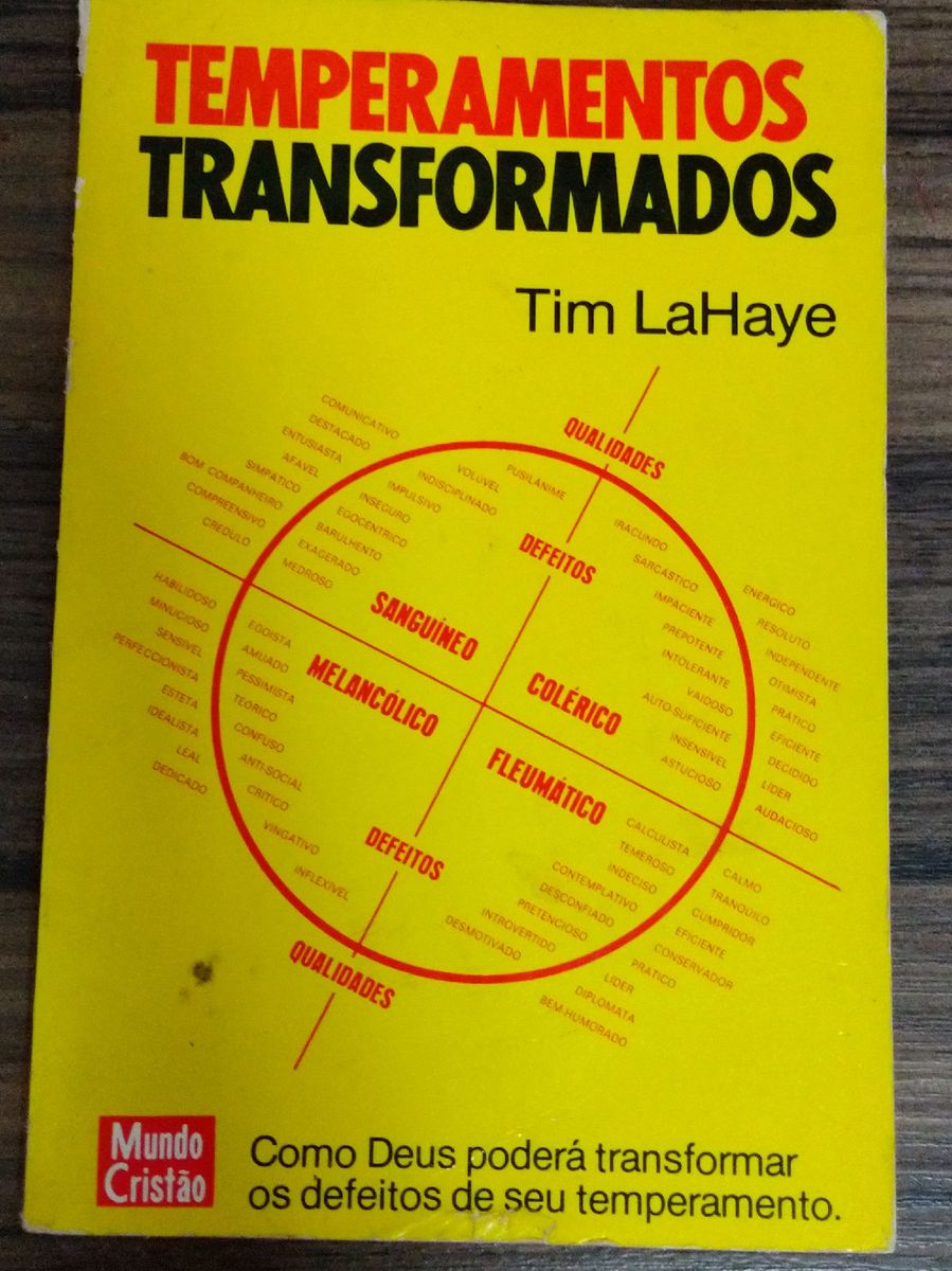 Temperamentos Transformados De Tim Lahaye Livro Mundo Crist O Usado