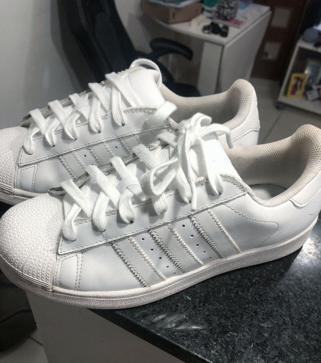 Tênis Adidas Superstars Original Branco Tênis Feminino Adidas Usado