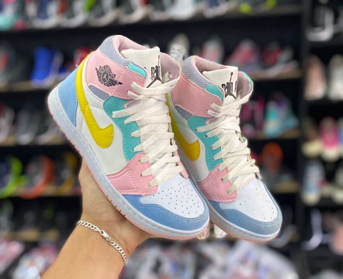 Tênis Air Jordan 36 Colorido Cano Alto Feminino Masculino Bota Botinha