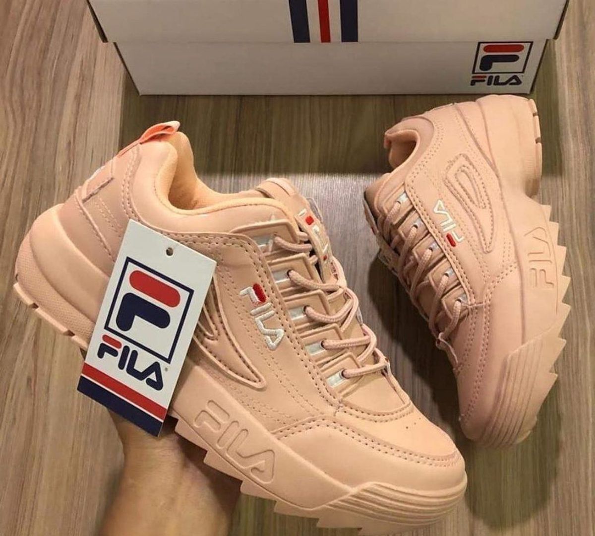 T Nis Fila Disruptor Ii Nude Ros T Nis Feminino Fila Nunca Usado