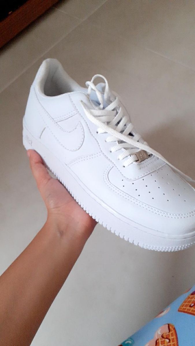 Tenis Nike Air Force Branco Feminino Masculino Cano Baixo T Nis