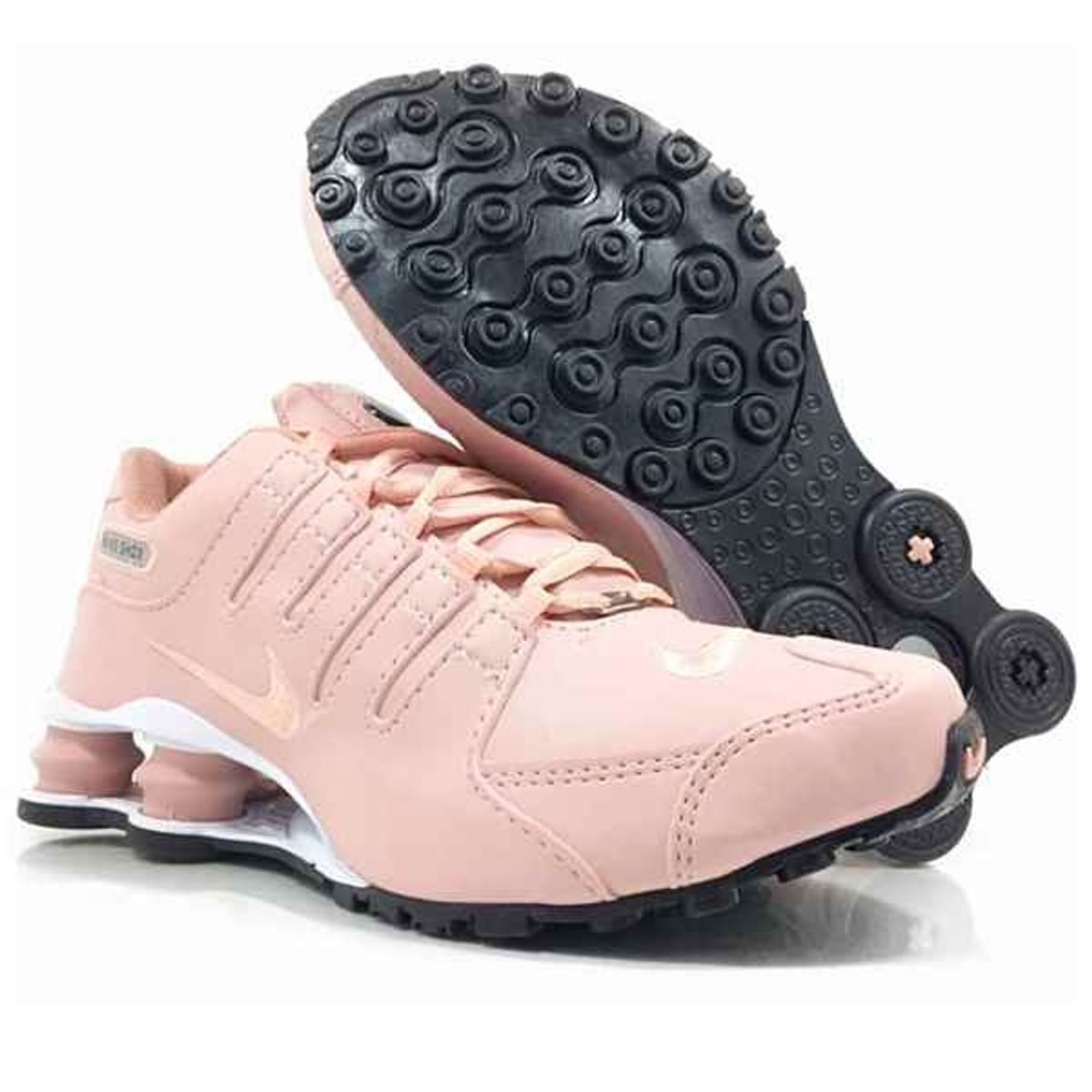 Tenis Nike Shox Nz Feminino Nude 37 Nike 4 Molas Original Na Caixa A