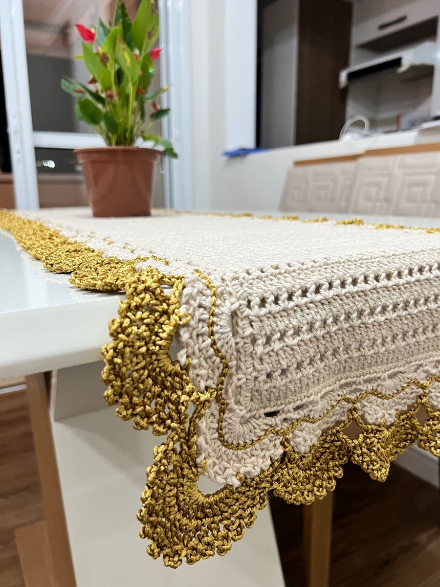 Trilho De Mesa Croche Mesa Feito Por Mim Nunca Usado Enjoei