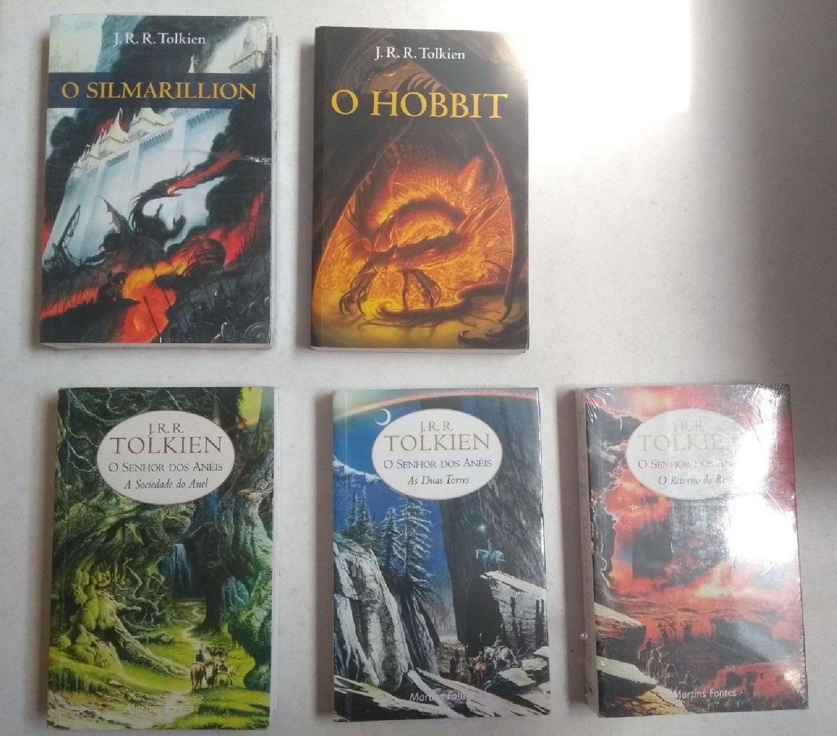 Trilogia Senhor Dos Anéis Silmarillion e Hobbit Livro Martins Fontes