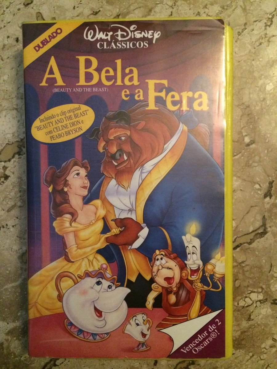 Vhs a Bela e a Fera Dublado Filme e Série Disney Usado 48437867