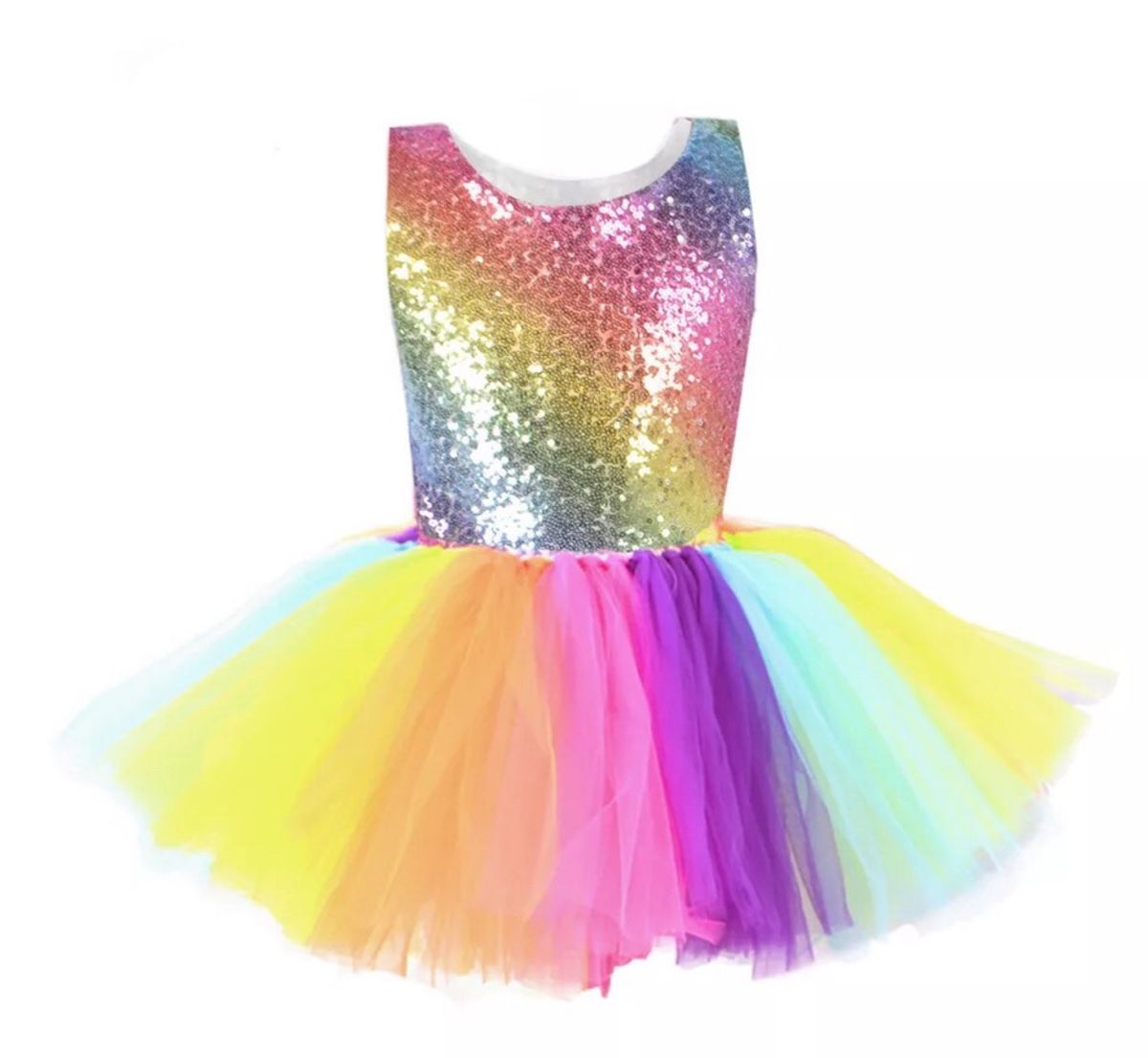 vestido de tule infantil colorido