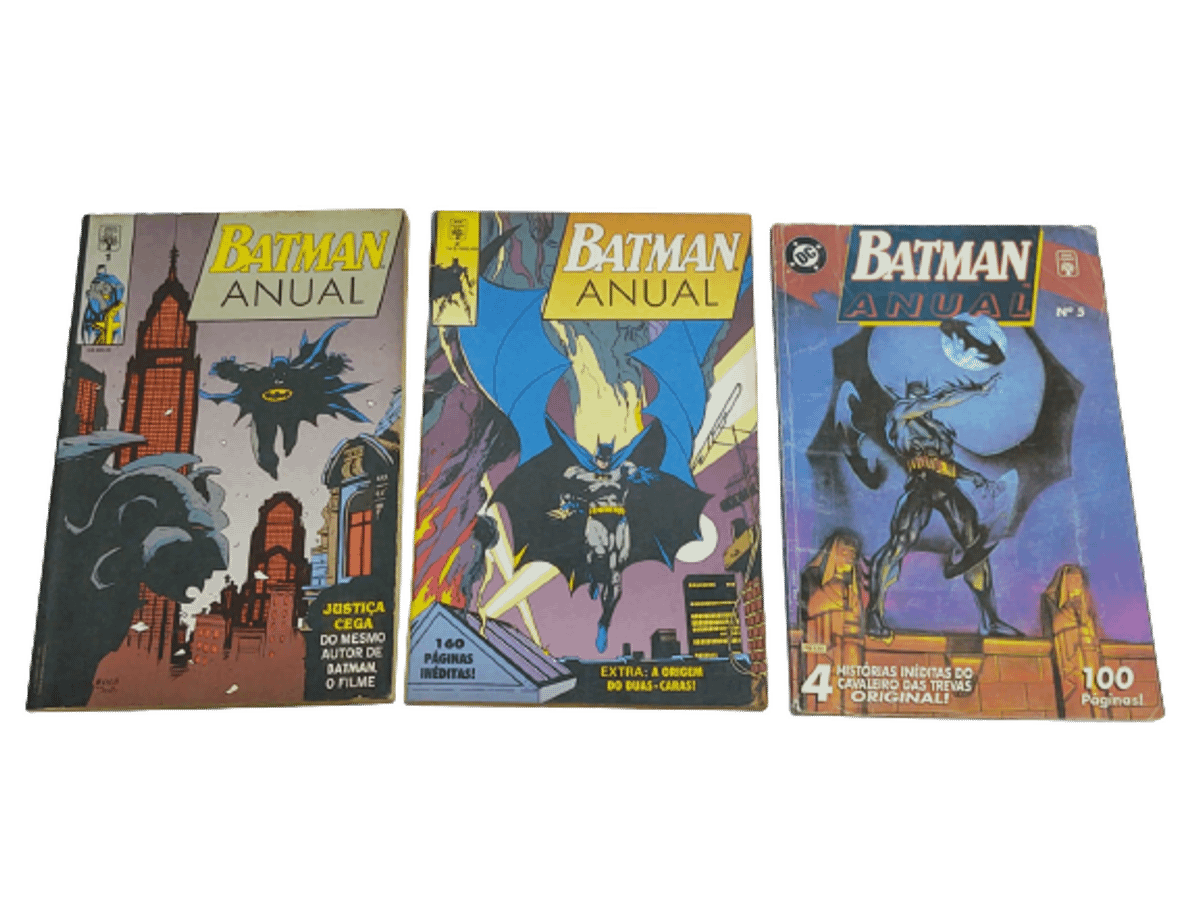 03 Hqs Batman Anual Volumes 01 02 e 05 Editora Abril | Livro Hq Usado  83963774 | enjoei