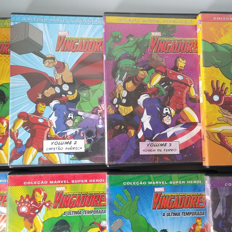 08 Dvds Filmes Vingadores Marvel (A Série Original Completa) | Dc