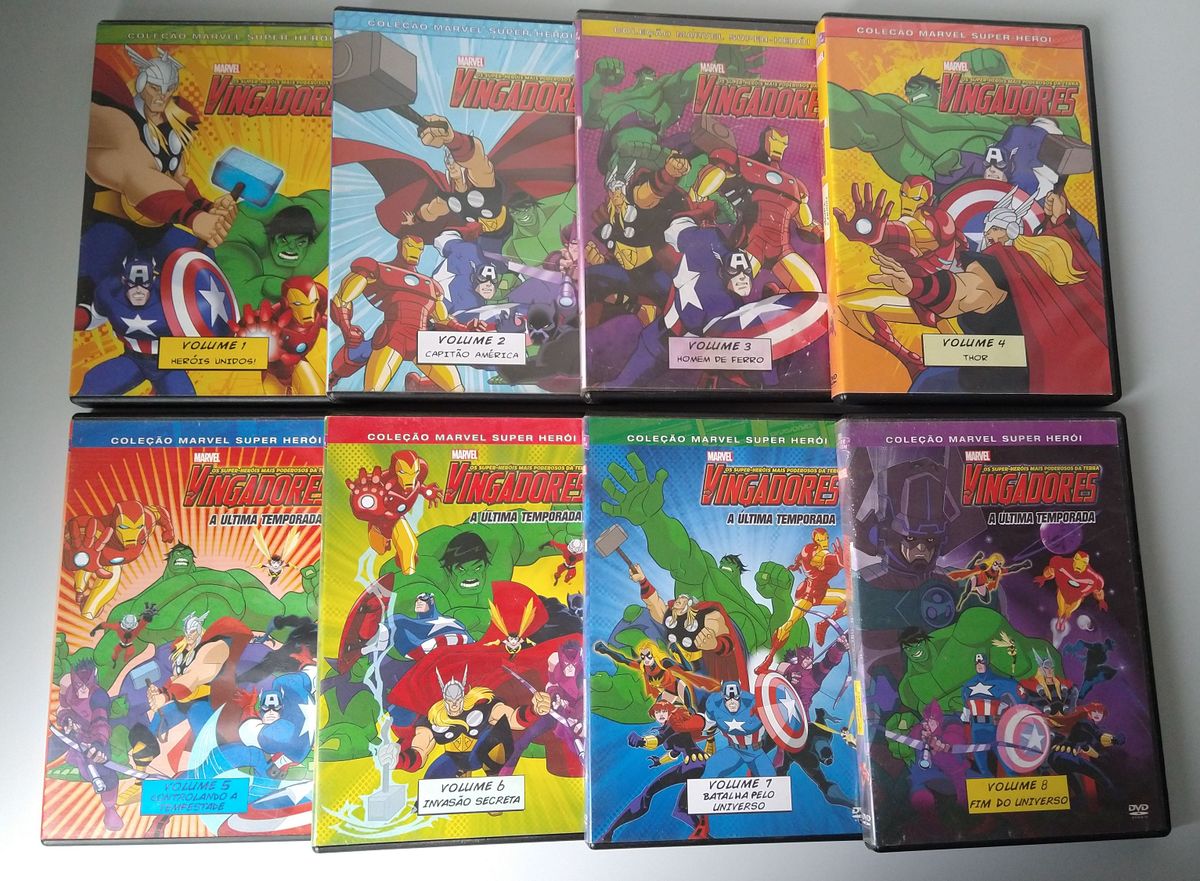 マーベル　DC DVD 08 Dvds Filmes Vingadores Marvel (A Série Original Completa) | Dc