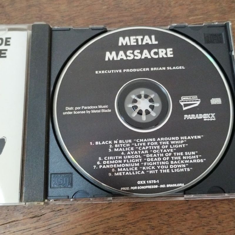 1º Cd Original Metal Massacre - Cd Compilação 1982 | Paradoxx