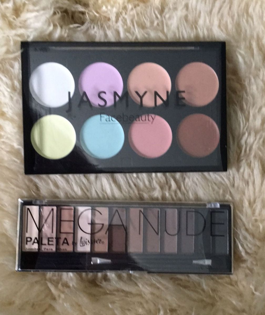 Paleta De Corretivo Jasmine Paleta De Sombra Mega Nude Maquiagem Feminina Jasmine E Mega