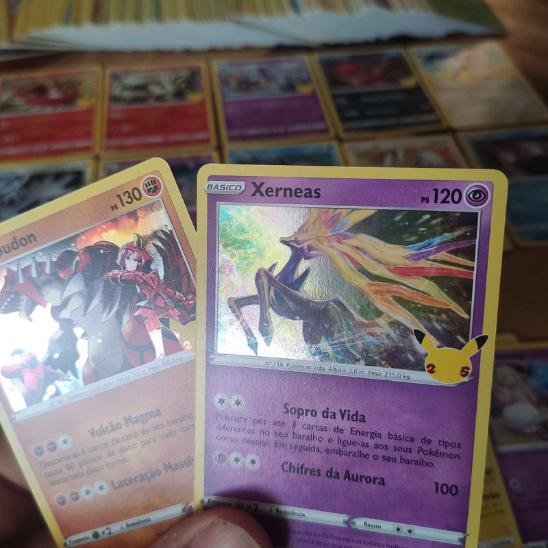 Kit 10 Cartas Pokémon Todas Brilhantes Original Da Copag