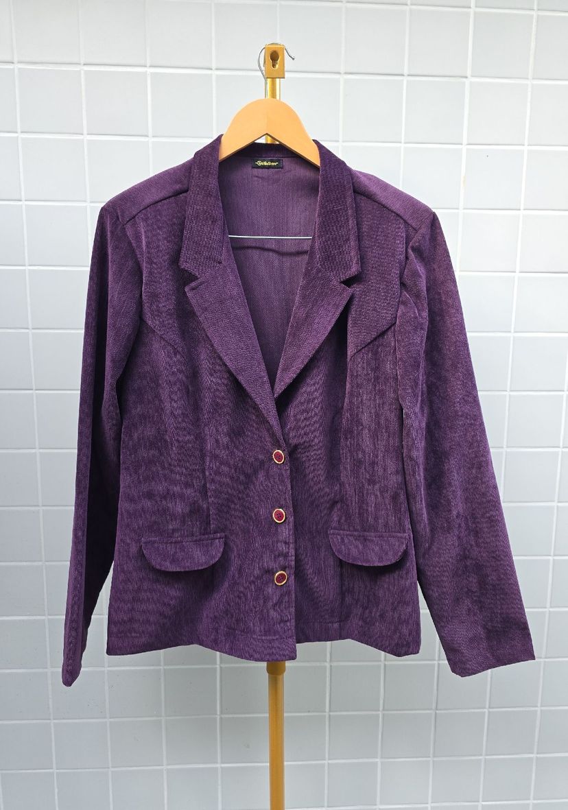 108 Blaser Veludo Cotele Roxo Marca Stilo Show Tamanho Eg - Detalhes e ...