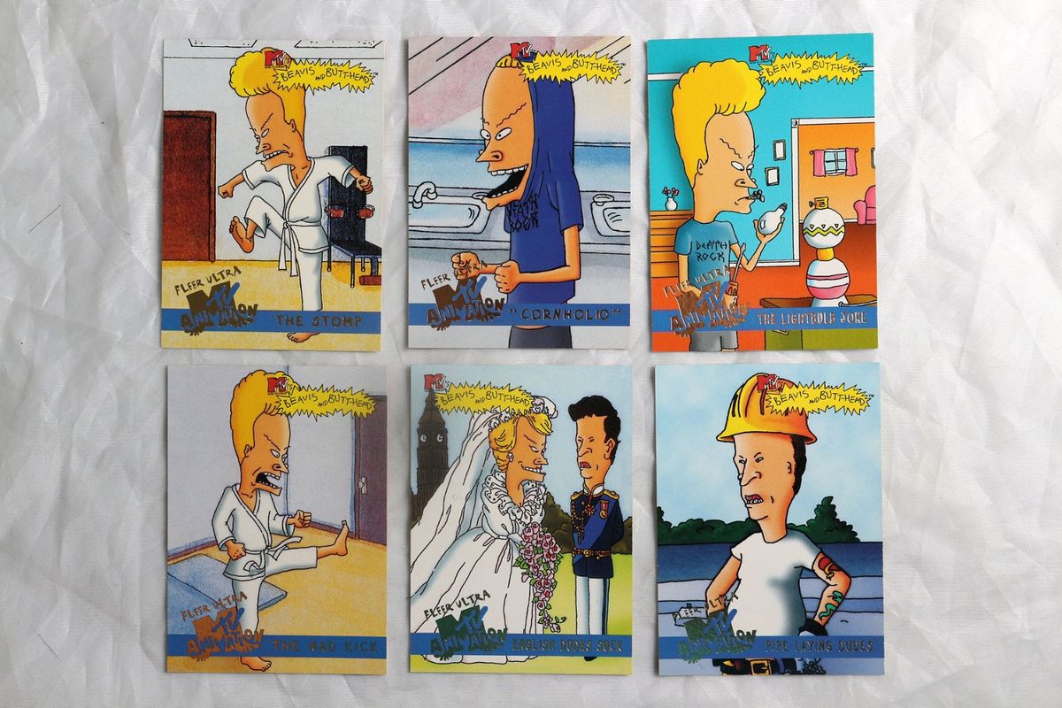 11 Cards Mtv Animation Beavis Butthead Maxx Grunt Fleer 1995 | Produto ...