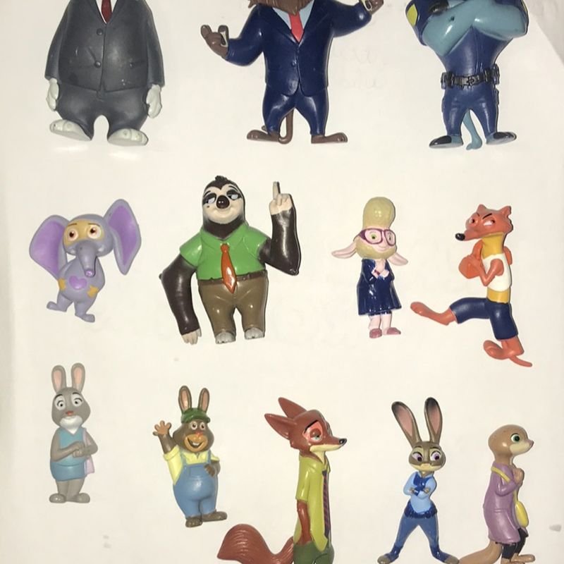 Coleção Zootopia Com 12 Personagens