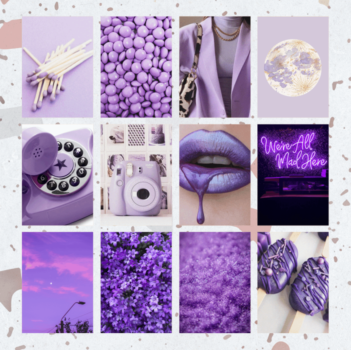 Prints Decorativos A Aesthetics Roxo Lil S Item De Decora O Rebel Rebel Nunca Usado