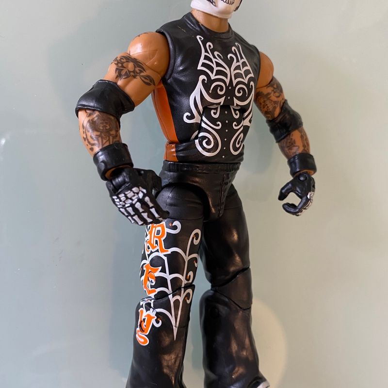 Boneco Rey Mysterio WWE Luta Livre Com Cinturão Na Caixa