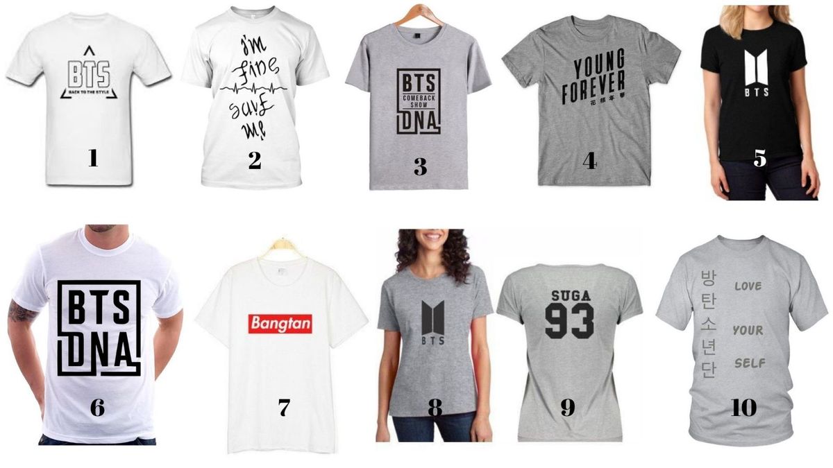 2 camisetas bts promoção babylook bts todos os tamanhos - camisetas bts