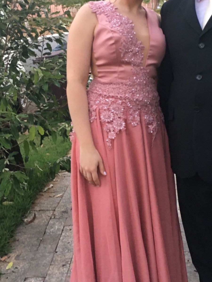 vestido de festa longo com saia removivel