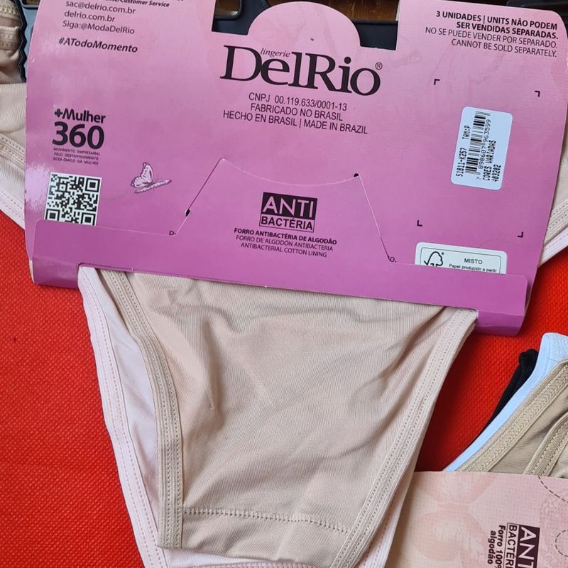 2 Kit Calcinha Delrio Kit com 3 | Lingerie Feminina Dell Rio Nunca Usado  94305841 | enjoei