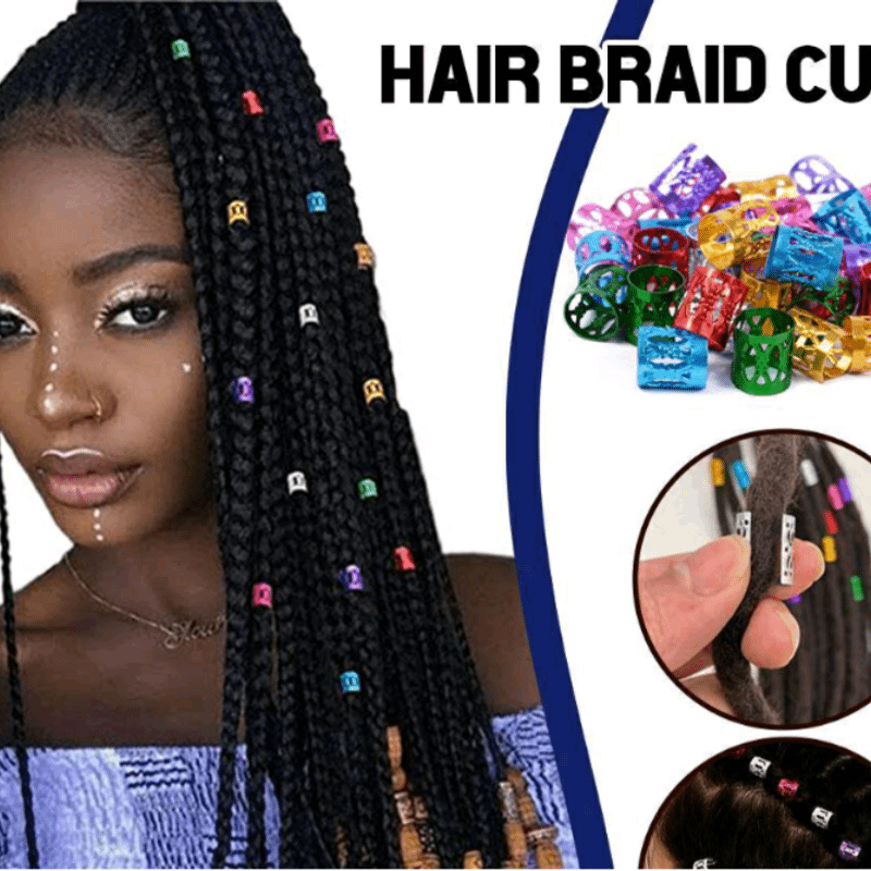 200 Anéis Metal para Cabelo Trança Box Braids Dreads Hair, Produto p/  Cabelos Feminino Nunca Usado 87912514