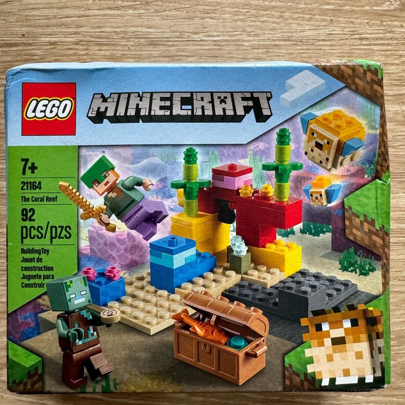 21164 Lego® Minecraft O Recife de Coral, Kit de Construção (92 Peças)  Brinquedo Lego Nunca Usado 97281031 enjoei