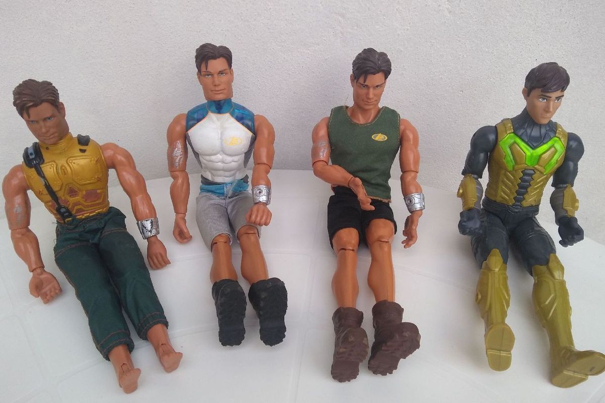 3 Bonecos Antigos Max Steel e 1 da Coleção Nova | Brinquedo Mattel ...