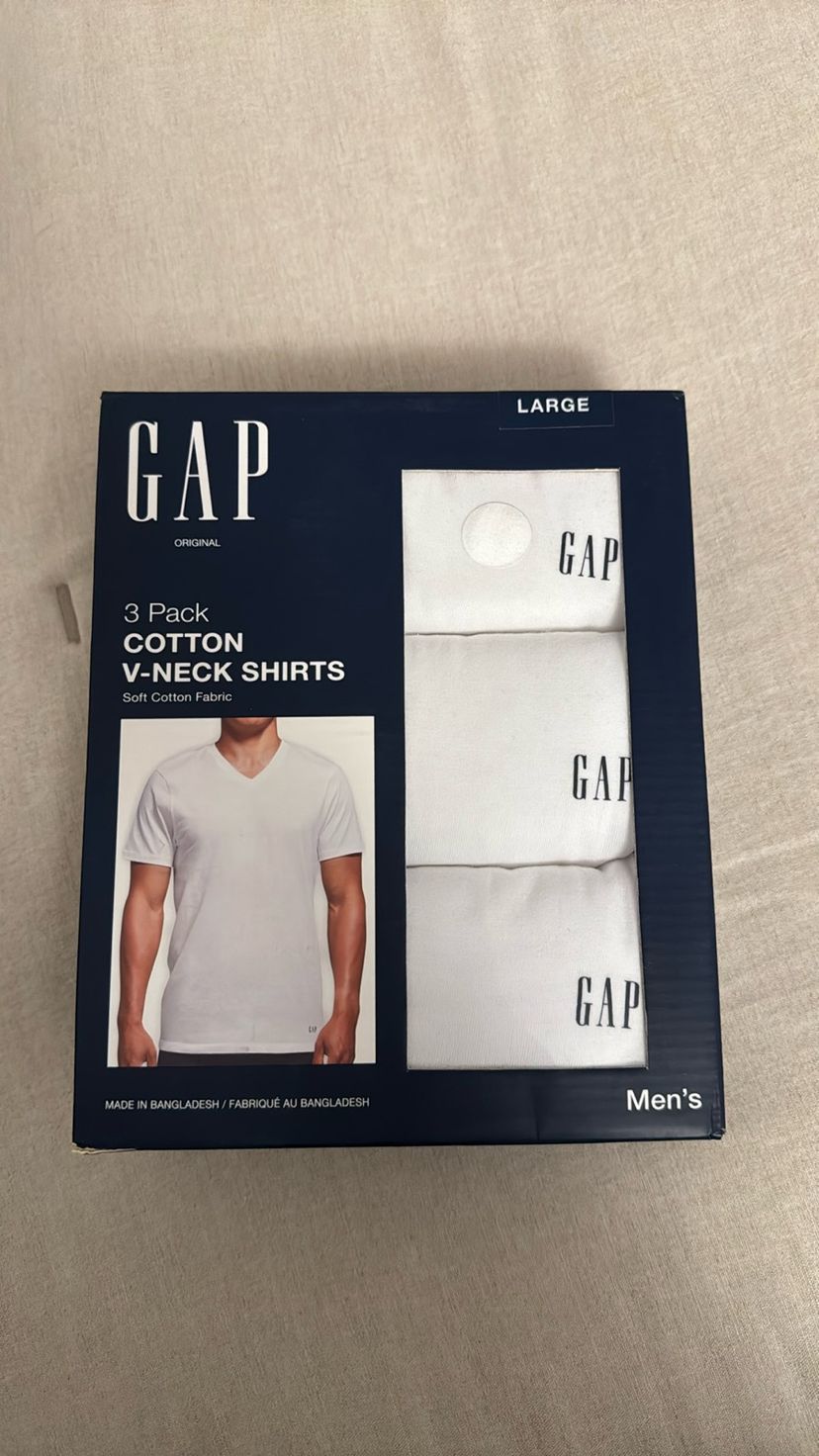 3 Camisetas Gola V Gap | Camisa Masculina Gap Nunca Usado 103592122 ...