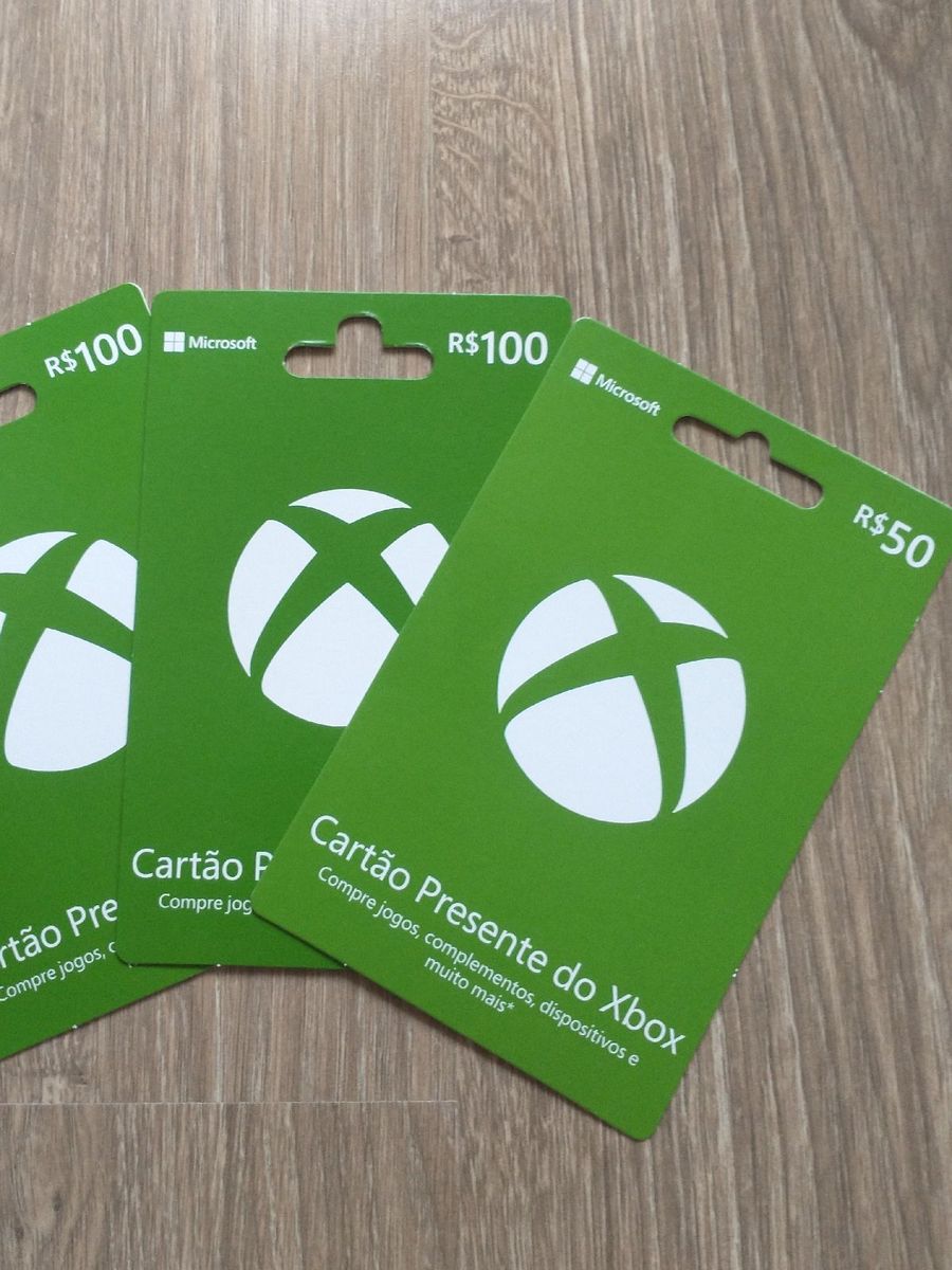 Cartão Presente do Xbox: R$50