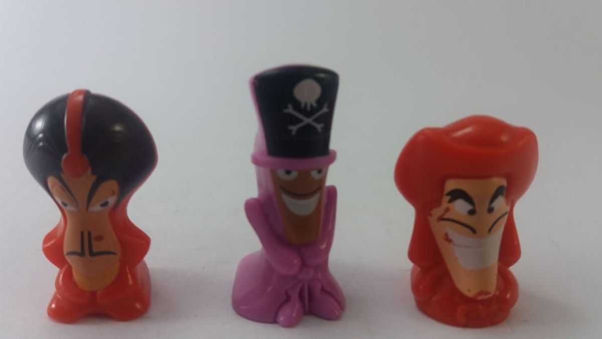 3 Gogos Disney Panini ,jafar, Dr Facilier e Capitao Gancho Brinquedo