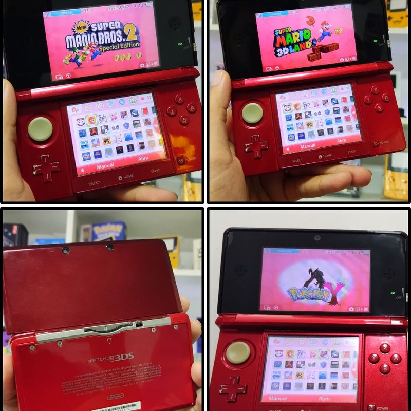 3ds Old Flame Red Completo Jogos Nintendo 3ds Console de Videogame Nintendo Usado 80462158 enjoei