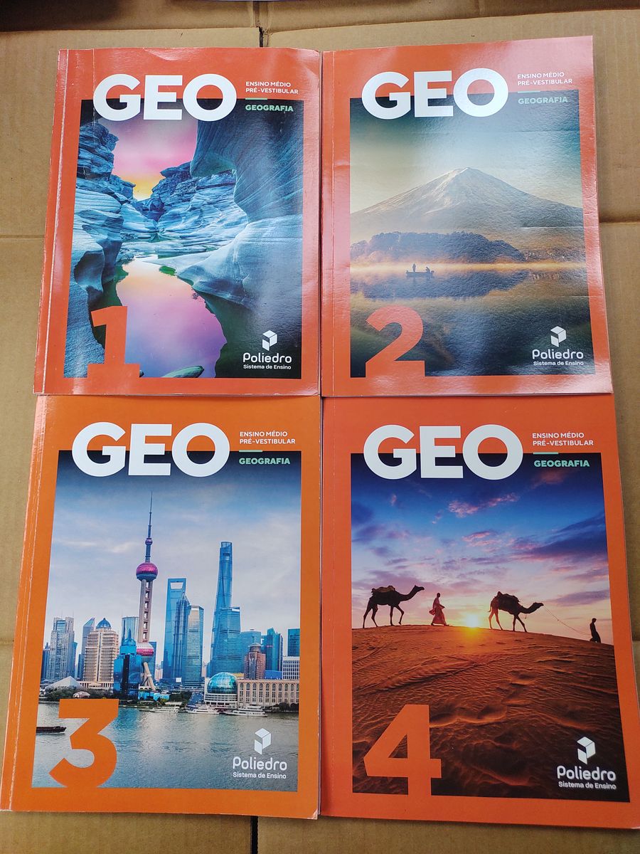 4 Apostilas de Geografia Cursinho Poliedro 2025 Turma Med | Livro ...