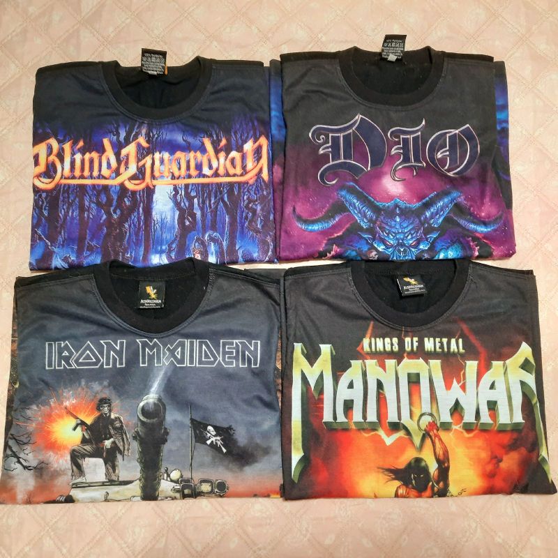 4 Camisetas de Banda Heavy Power Metal, Camiseta Feminina Alta Voltagem  Rock Wear Usado 86102791