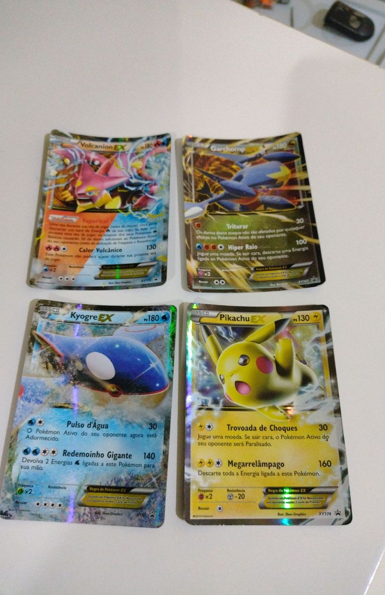 Lote com 4 Carta Pokemon Ex Cromada ( Valor 249 Reais ), Produto Vintage e  Retro Pokemon Usado 84729229
