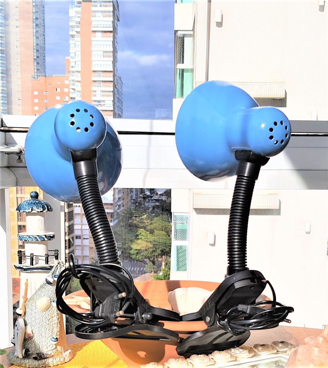 4 Itens 02 Luminárias Articuláveis + 02 Lâmpada Led! Móvel p